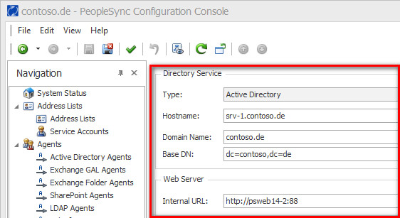 PeopleSync system settings