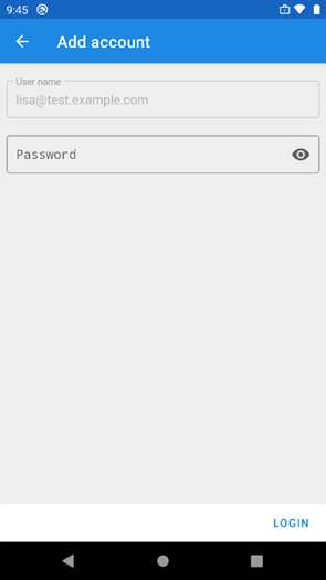 PeopleSync password entry with managed base URL and username