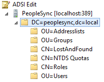 You can now see the LDAP directory by expanding the tree on the left-hand side of the console.