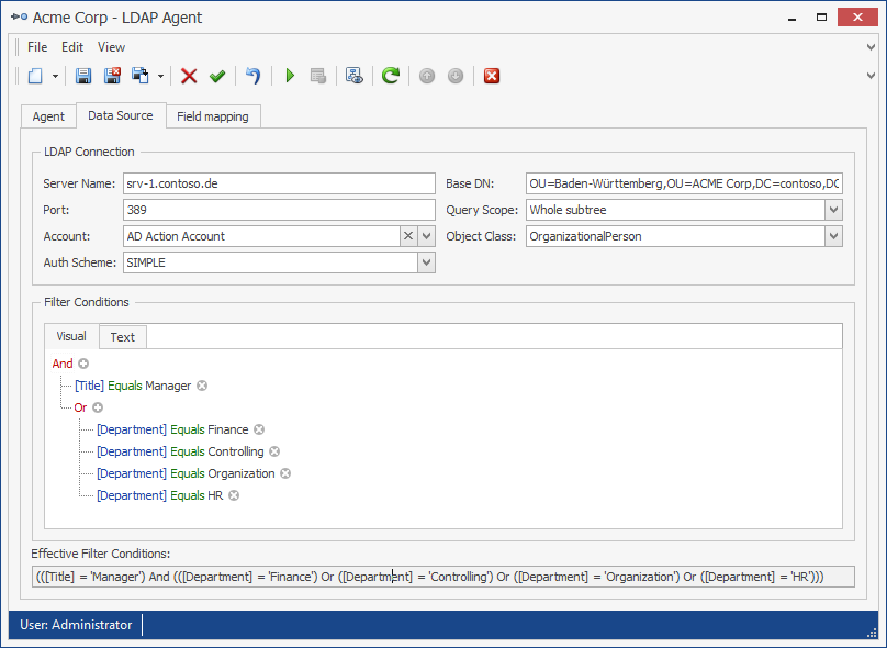 LDAP Agent Configuration