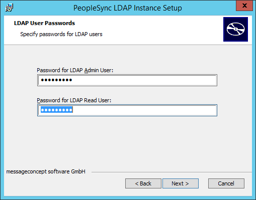 PeopleSync LDAP directory installation completion