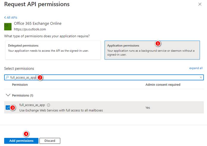 Select the full_access_as_app application permission