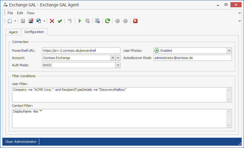 Exchange GAL Agent Configuration