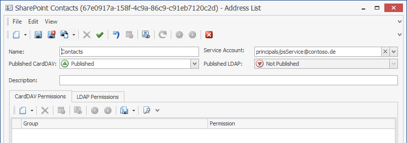 New PeopleSync address list settings
