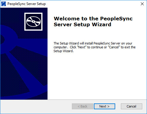 PeopleSync Frontend Setup start screen