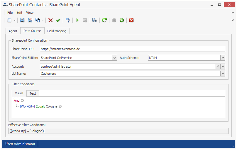 SharePoint Agent Configuration