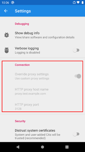 PeopleSync managed proxy settings