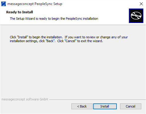 Start the installation.
